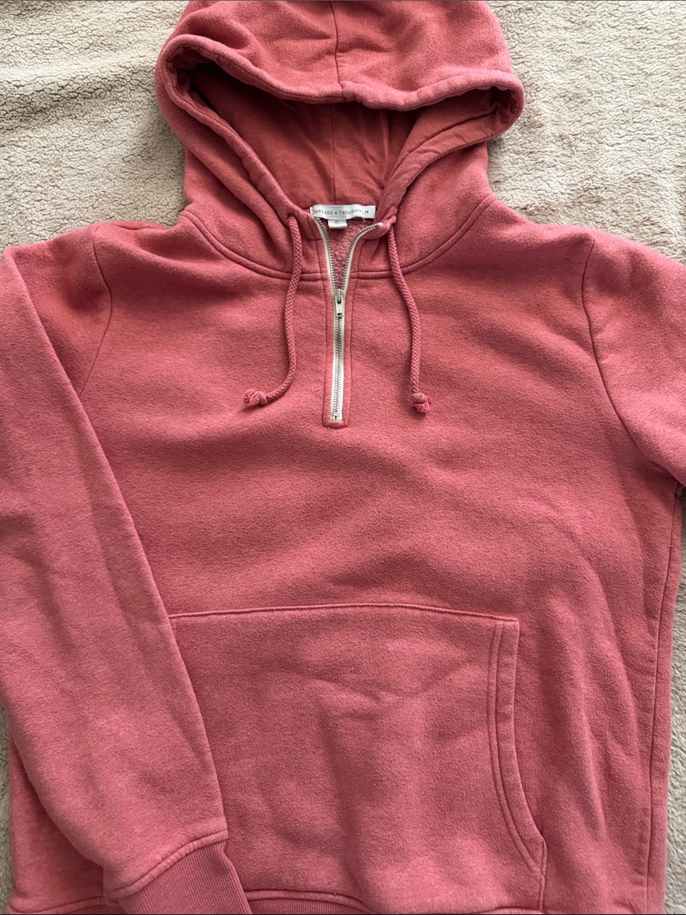 Threads 4 Thought Rose Pink Half-Zip Hoodie